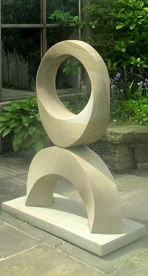 Geometric stone sculpture Möbius I