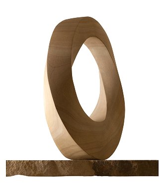Geometric stone sculpture Möbius I