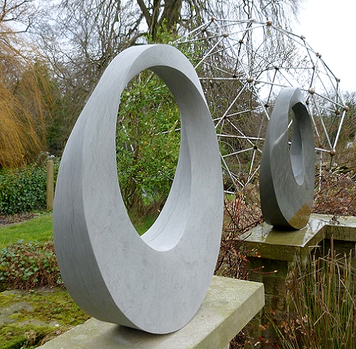 Geometric stone sculpture for Art in the Garden, West lavington Manor
