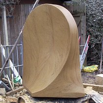 Geometric stone sculpture village waymarker stone - 16