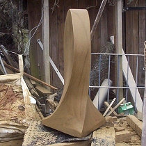 Geometric stone sculpture village waymarker stone - 17