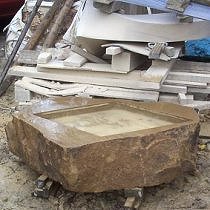 Geometric stone sculpture village waymarker stone - 25
