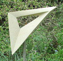 Geometric stone sculpture Möbius Set Square Garden Up Sheffield